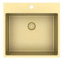 Pure.Sink Exclusivo Kultainen tiskiallas 54x52 cm Tapwing hanareiällä 10mm säde PEX5040T-60