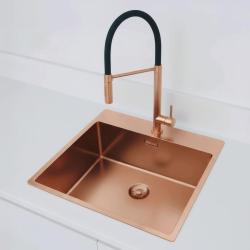 Pure.Sink Exclusivo Kuparinen tiskiallas 54x52 cm Tapwing hana-aukolla 10mm säde PEX5040T-62