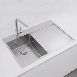 Pure.Sink Exclusivo RVS pieni allas leikkuulaudalla 78x52 cm Tapwing vasemmalla PEX3478LT-02
