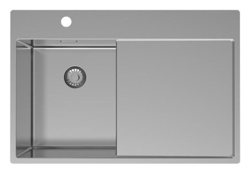 Pure.Sink Exclusivo RVS pieni allas leikkuulaudalla 78x52 cm Tapwing vasemmalla PEX3478LT-02