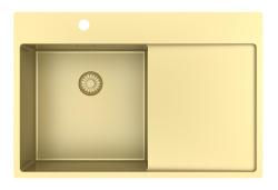 Pure.Sink Exclusivo Kultainen tiskiallas valutusalueella 78x52 cm Tapwing vasemmalla PEX4078LT-60