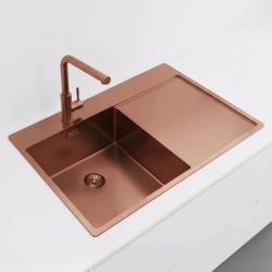 Pure.Sink Exclusivo Kuparinen tiskiallas tippa-alueella 78x52 cm Tapwing vasemmalla PEX4078LT-62
