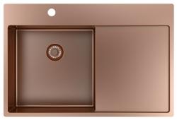 Pure.Sink Exclusivo Kuparinen tiskiallas tippa-alueella 78x52 cm Tapwing vasemmalla PEX4078LT-62