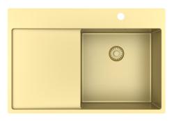Pure.Sink Exclusivo Kultainen tiskiallas valutusalueella 78x52 cm Tapwing oikealla PEX4078RT-60