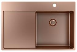 Pure.Sink Exclusivo Kuparinen tiskiallas tiputusalueella 78x52 cm Tapwing oikea PEX4078RT-62