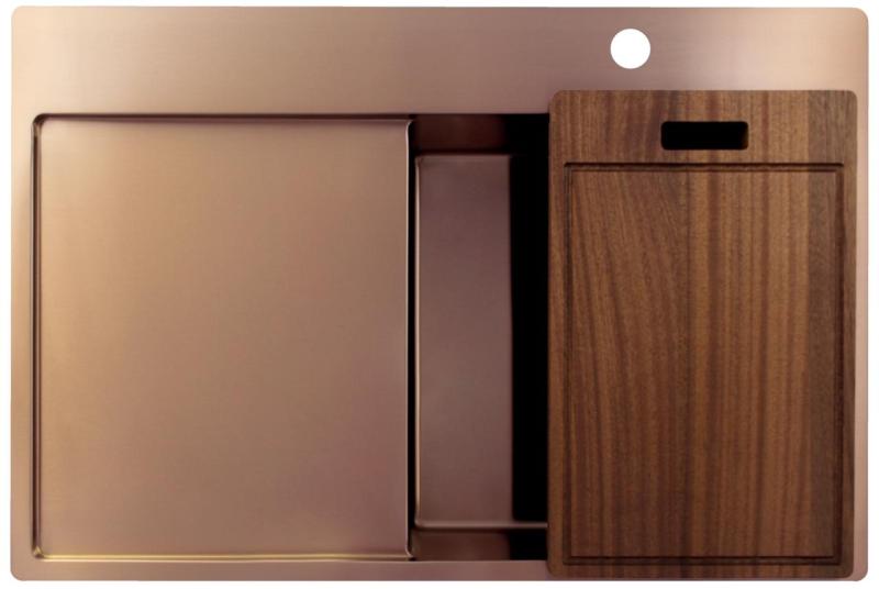 Pure.Sink Exclusivo Kuparinen tiskiallas tiputusalueella 78x52 cm Tapwing oikea PEX4078RT-62