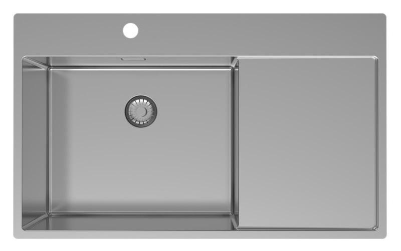 Pure.Sink Exclusivo RST-allas, jossa tippuva osa 86x52 cm, Tapwing vasemmalla PEX5086LT-02