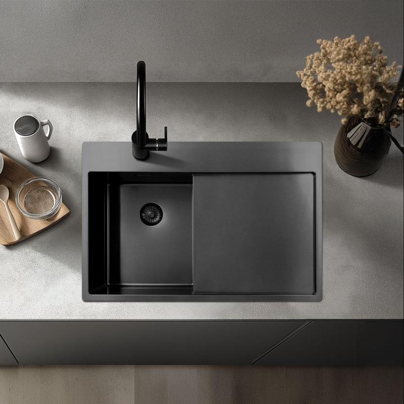 Pure.Sink Exclusivo RST tiskiallas ja kuivausalue 86x52 cm Tapwing oikealla PEX5086RT-02