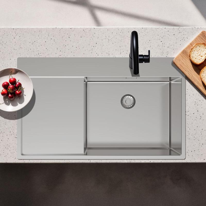 Pure.Sink Exclusivo RST tiskiallas ja kuivausalue 86x52 cm Tapwing oikealla PEX5086RT-02