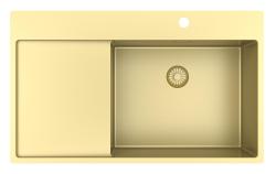 Pure.Sink Exclusivo Kultainen tiskiallas valutusalueella 86x52 cm Tapwing oikealla PEX5086RT-60
