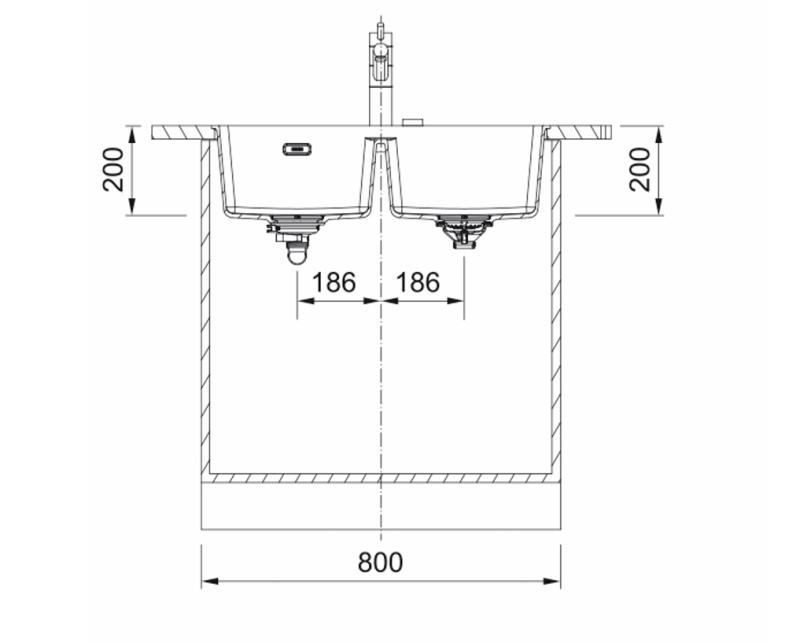 Franke Maris MRG 120-35-35 Fragranite Coffee cream kaksoisallas alapuolella 125.0725.661