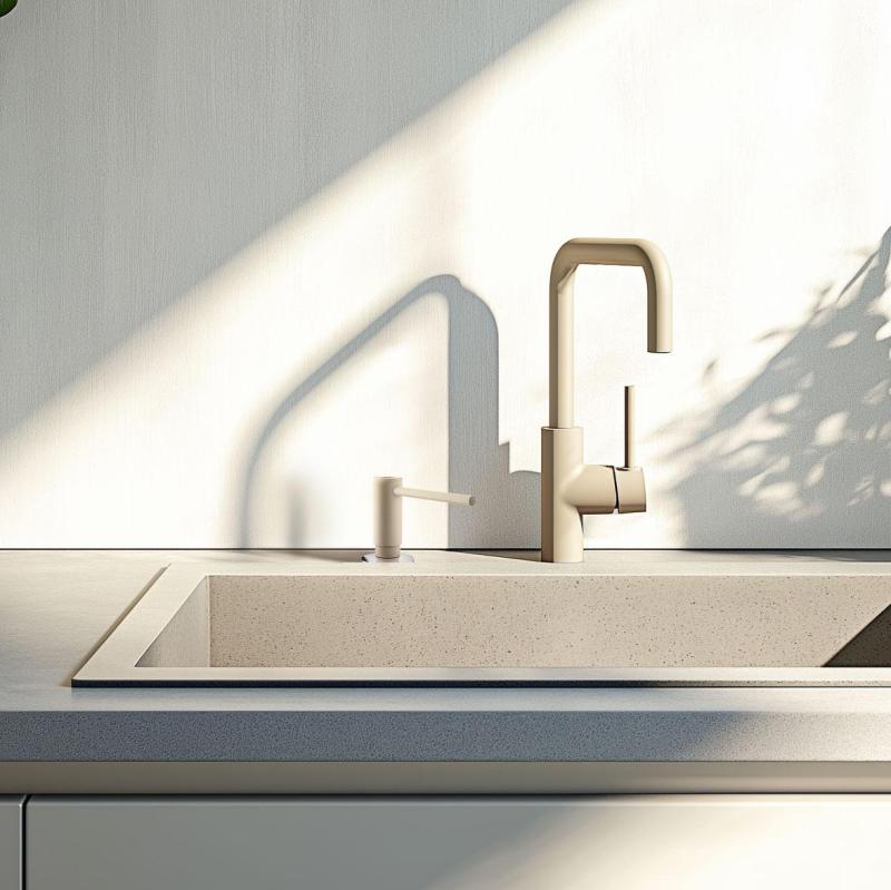 Franke Active keittiö upotettava saippua-annostelija graniitti Coffee cream 112.0633.091