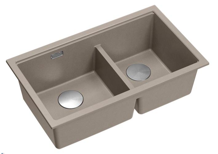 Quadri Newport II Kahden Taupe Graniitti Alakaappi Tiskiallas 702 x 390 mm RST tulppa 1208971387 - Productafbeelding 2