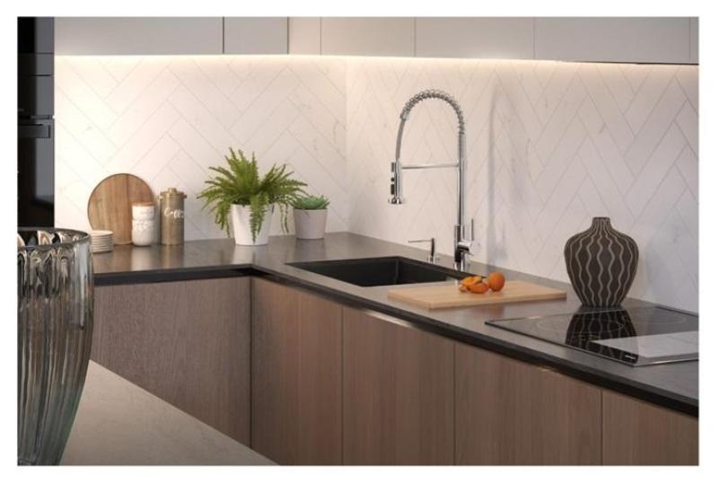 Quadri Redwick -keittiöhana, kromi, puolijoustavalla ulostulolla ja suihkulla, jossa on 2 suihkutyyppeä sekä vesilukkotoiminto 1208971412