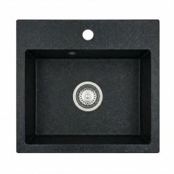 Graniteland Nera Graniittiallas 45x42 cm Arduin kivilaji ulkonäkö Päälle asennettava hanareiällä ja ruostumattomalla terästulppalla 1208971432