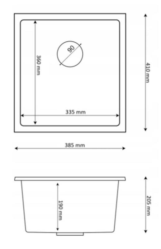 Graniteland Miniva Graniittiallas Beige alaosa 385x410 mm 1208971451