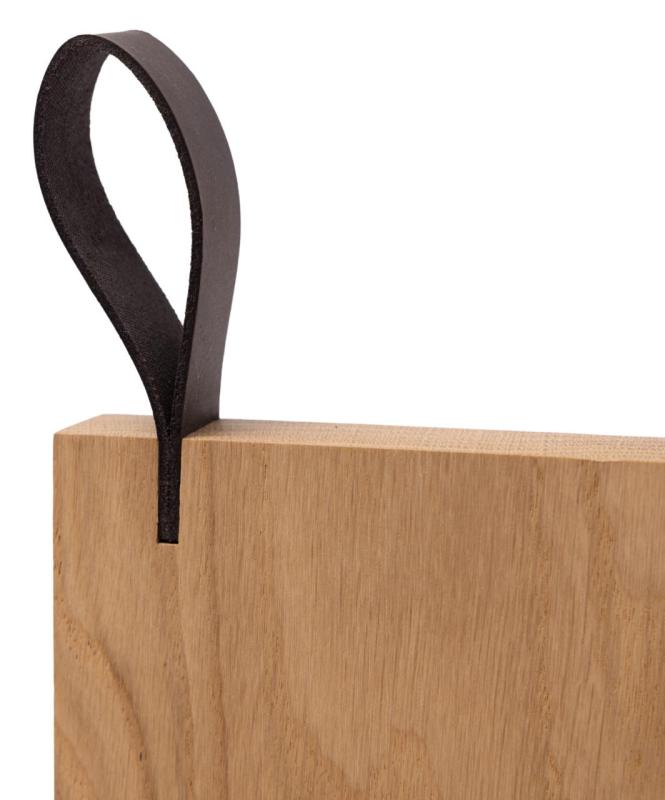 Woodsea Chop-Chop Oak L - Tammipuinen Leikkuulauta 40x24cm nahkaisella kahvalla 1208971541