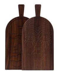 Woodsea Mask Walnut - Saksanpähkinäpuinen Mask leikkuu- ja tarjoilulauta 38x19 cm 1208971561