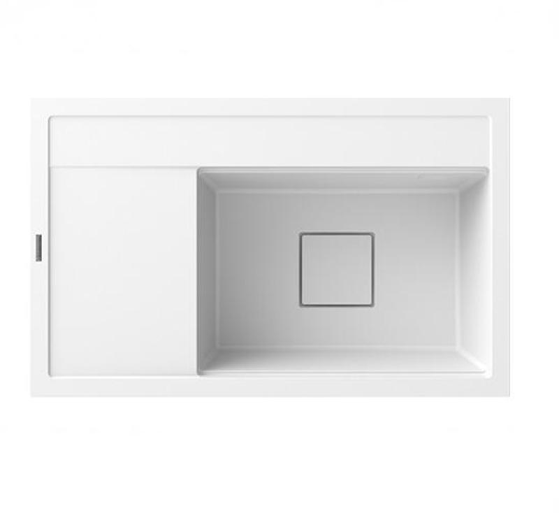 Graniteland Seta Graniittinen Valkoinen Pesuallas päälle asennettava 80x50 cm 1208971618