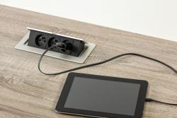 SOFT ulosvedettävä pistorasia, virtajohto 1,5 m