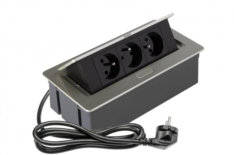 SOFT ulosvedettävä pistorasia, virtajohto 1,5 m