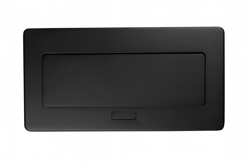 Huonekalupistorasia MULTISOFT, 2xSHUKO, USB A+C, RJ45, HDMI-kaapeli 1,5 m, musta