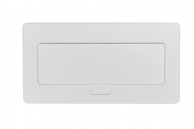 MULTISOFT kalustepistorasia 2x maadoitettu pistorasia, USB A+C, RJ45, HDMI, virtajohto pistokkeella, valkoinen