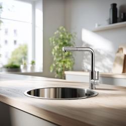 Pure.Sink Rondo RVS Pyöreä Allas tason alle asennus, alapuolinen asennus ja päälle asennus 38 cm PRN38-02