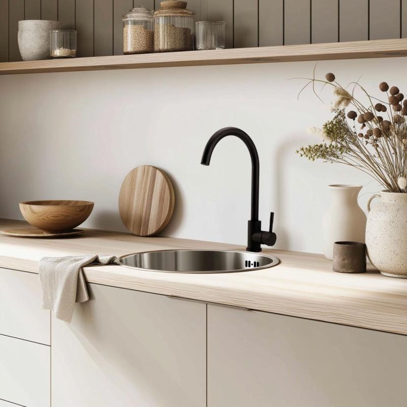 Pure.Sink Rondo RVS Pyöreä Allas tason alle asennus, alapuolinen asennus ja päälle asennus 38 cm PRN38-02