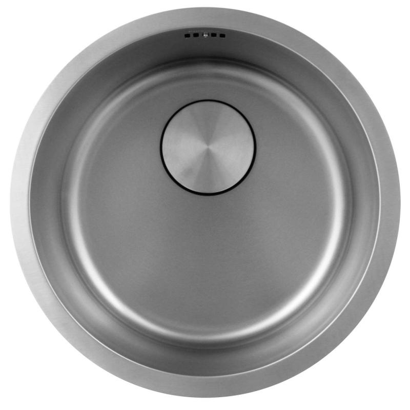 Pure.Sink Rondo RVS Pyöreä Allas tason alle asennus, alapuolinen asennus ja päälle asennus 38 cm PRN38-02