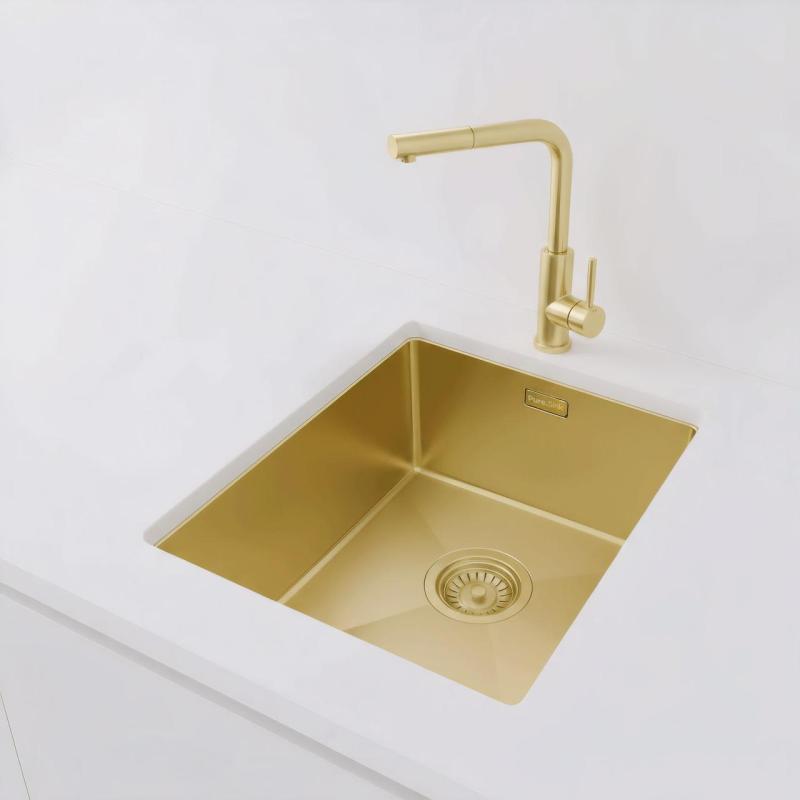 Pure.Sink Luxion Gold sink 36x40 cm undermount, flush mount, and top mount PLX3640-60