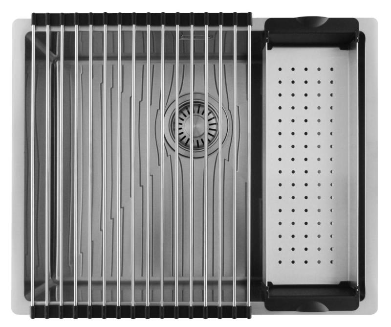 Pure.Sink Luxion Ruostumaton teräsallas 50x40 cm, alakaappi, tasoasennus ja pinta-asennus  PLX5040-02