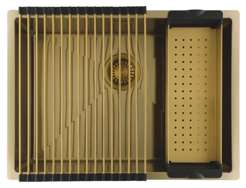 Pure.Sink Luxion Kultaiset pesualtaat 55x40 cm, alakaapin alle asennettavat, tasoon asennettavat ja päälle asennettavat PLX5540-60