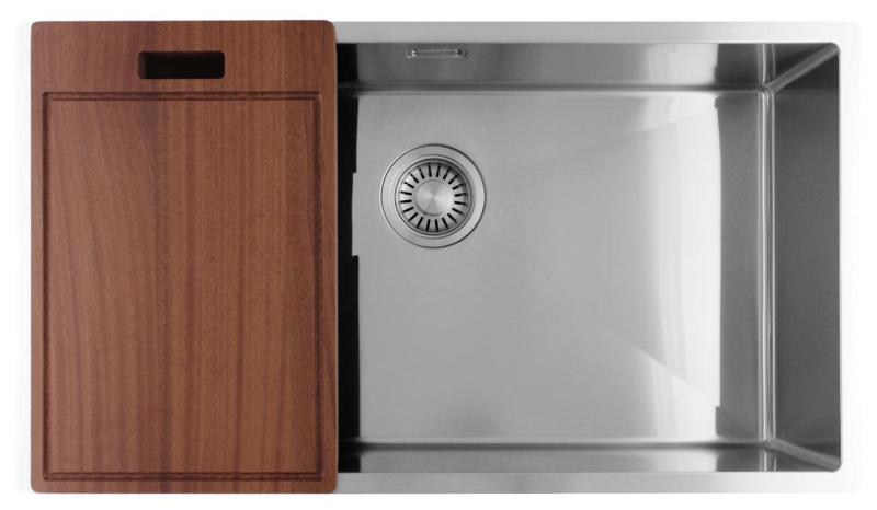 Pure.Sink Luxion Suuri ruostumaton teräsallas 74x40 cm, alakaappi, tasoasennus ja pinta-asennus PLX7440-02