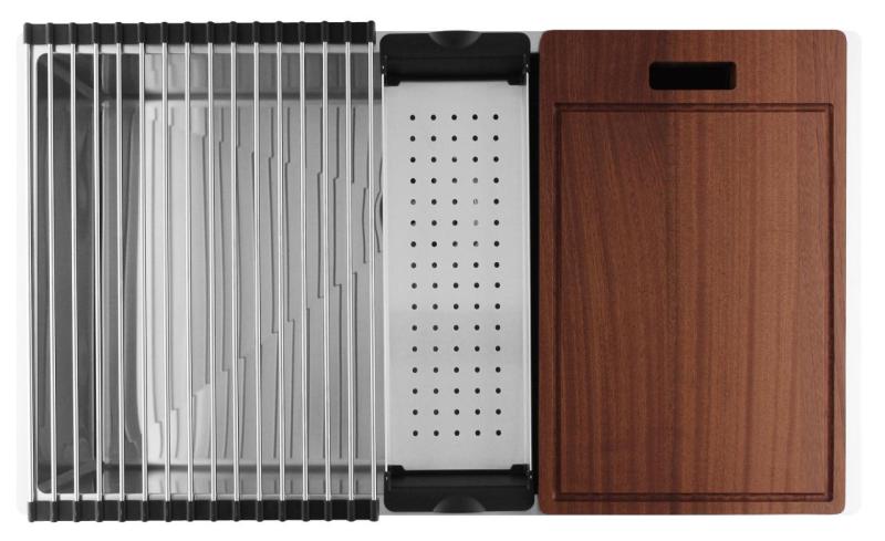 Pure.Sink Luxion Suuri ruostumaton teräsallas 74x40 cm, alakaappi, tasoasennus ja pinta-asennus PLX7440-02