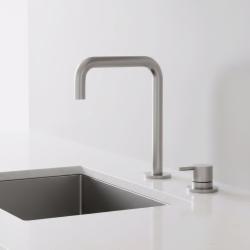 Pure.Sink Luxion 2-reikäinen massiivinen ruostumaton teräskeittiöhanan U-muotoisella suuttimella PLX2HU-02