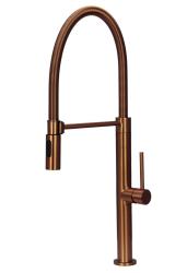 Pure.Sink Luxion Kupari keittiöhanan profi joustava ulostulo ja 2 suihkutyyppiä PLXFLEX-62