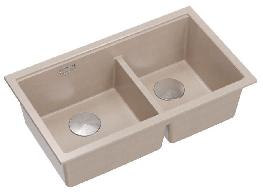 Quadri Newport II Kaksoisvaalea Graniitti Päällekkäissyväallas 76x45 cm RST-tulpalla 1208971754 - Productafbeelding 3