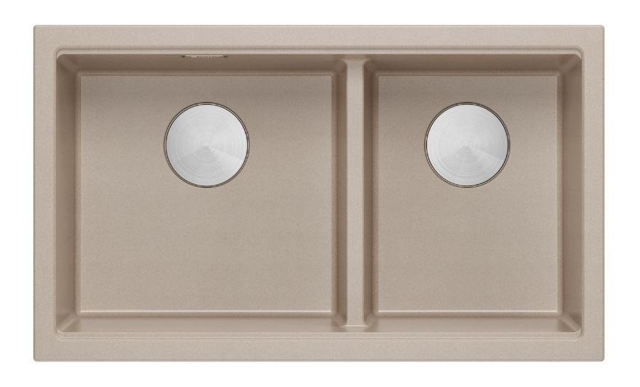 Quadri Newport II Kahden Beigen Graniitin Ala-asennettava Pesuallas 702 x 390 mm RST-tulpalla 1208971757 - Productafbeelding