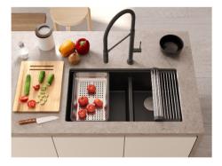 Quadri Newport II Kahden Beigen Graniitin Ala-asennettava Pesuallas 702 x 390 mm RST-tulpalla 1208971757