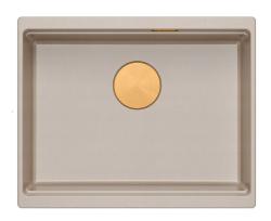 Quadri Newport II graniittiallas beige 560x450mm kuparitulpalla ja viemärin korkilla 1208971764
