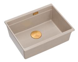 Quadri Newport II graniittiallas beige 560x450mm kuparitulpalla ja viemärin korkilla 1208971764