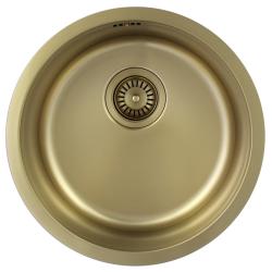 Pure.Sink Rondo Kultainen Pyöreä Pesuallas tasoon upotettava, alapuolinen ja päälle asennettava 38 cm PRN38-60