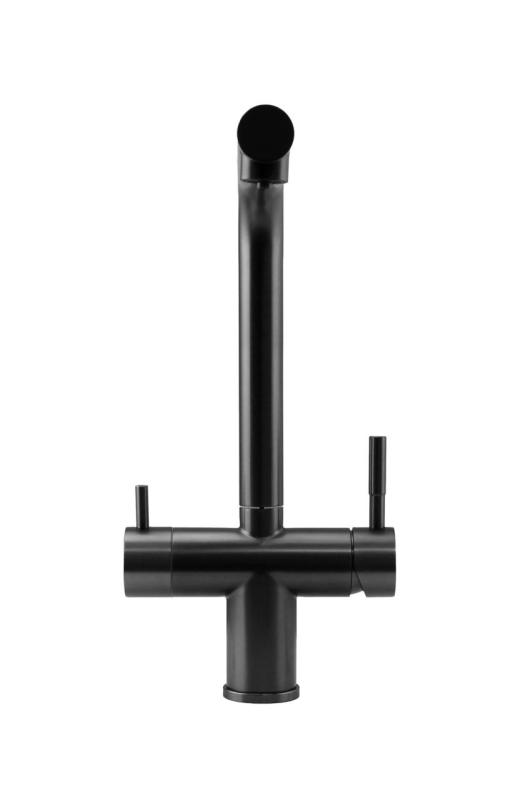 Pure.Sink Elite Steel Clear-S PVD-kiväärimetalli 3-tie keittiöhana vetäytyvällä ulostulolla ja suodatetulla vedellä PS8120-61