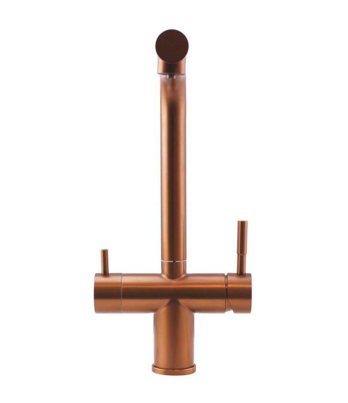 Pure.Sink Elite Steel Clear-S PVD Kupari 3-tie Keittiöhana Vedettävällä Ulostulolla ja Suodatetulla Vedellä PS8120-62