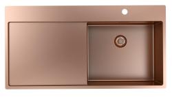 Pure.Sink Exclusivo Kupariallas, jossa on tippualusta 100x52 cm, hana oikealla PEX47100RT-62