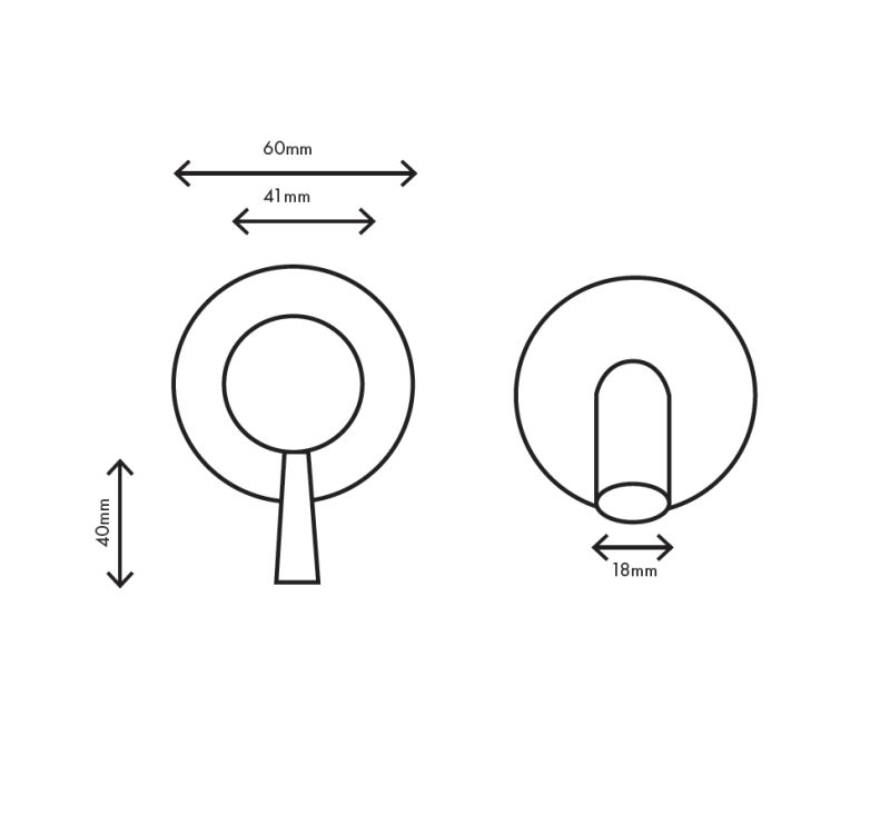 MURO TUA seinään asennettava pesuallashana kromi M1.AB1.2.CR