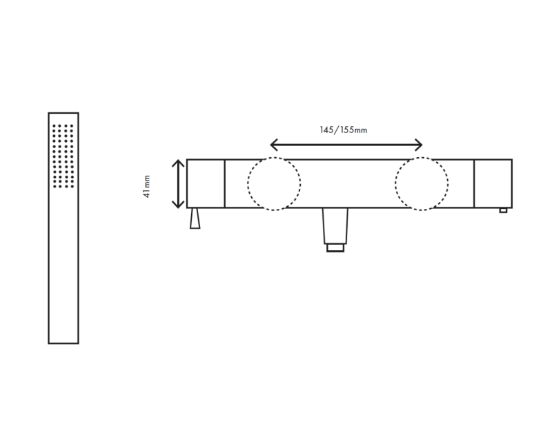 MURO TUA suihkuhanat suihkutarvikkeilla kromi M1.B1.CR