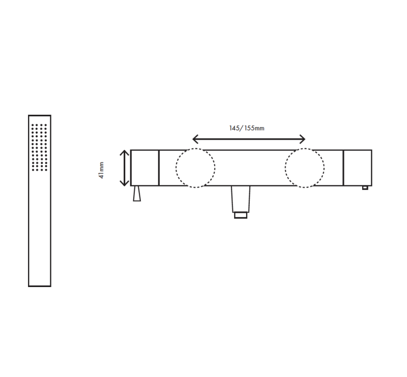 MURO TUA suihku termostaattiventtiili suihkutarvikkeilla kromi M1.B1TH.CR