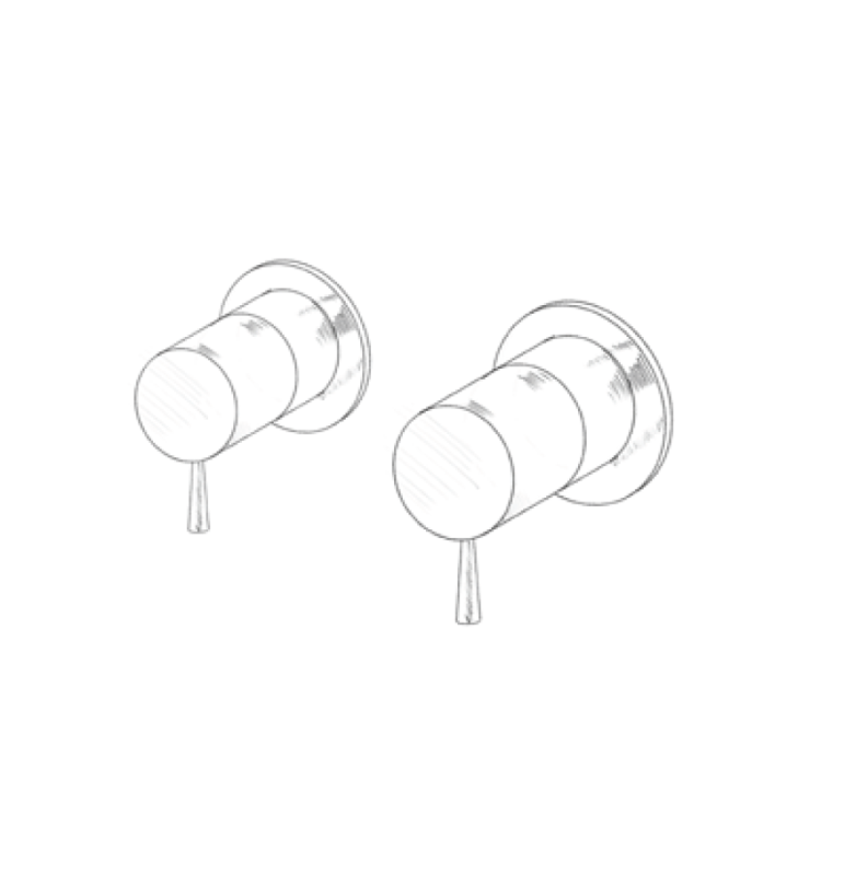 MURO TUA seinään asennettava sekoitushana vaihtoventtiilillä, kromi M1.B32.R.CR